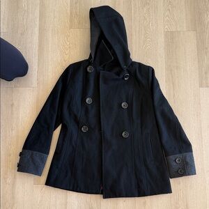 Nautica Charcoal Buttoned Coat medium women’s